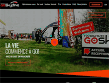Tablet Screenshot of goskydive.ca